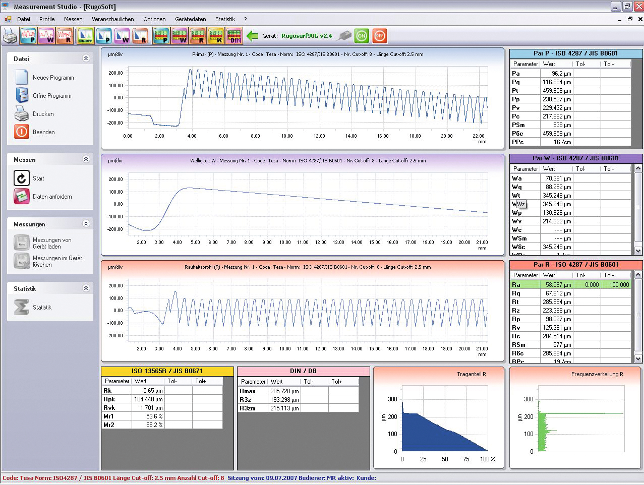 Software Measurement Studio TESA zur Messwertverarb. und -protokollierung inkl. Kabel Software Measurement Studio TESA zur Messwertverarb. und -protokollierung inkl. Kabel