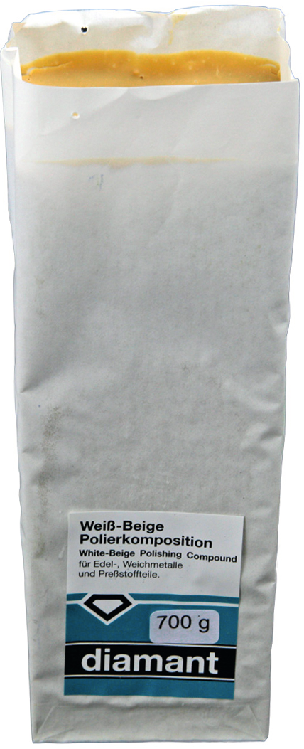 Polierpaste Weiß-Beige 700g für Edel-/Weichmetalle und Aluminium