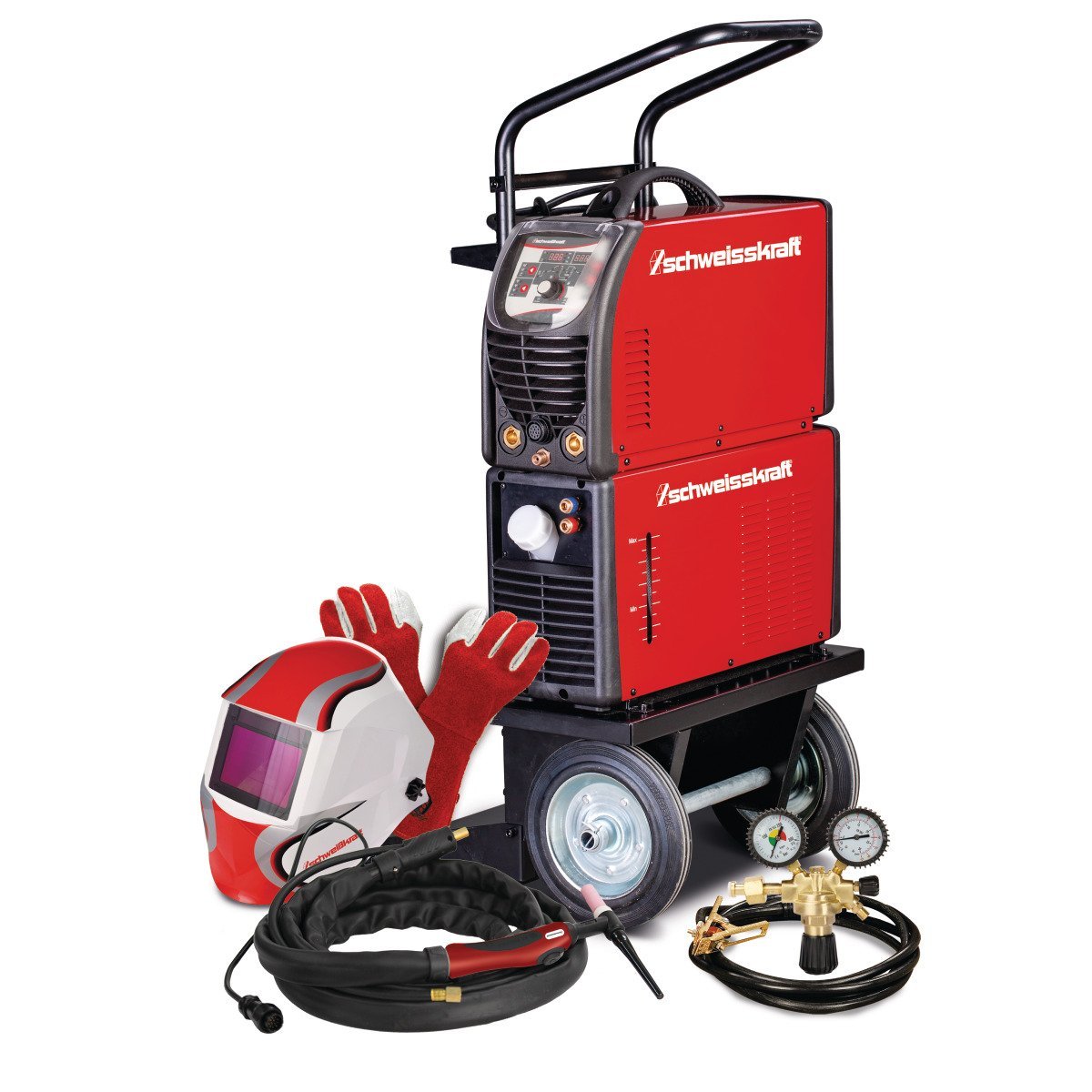 Tragbarer WIG AC/DC Inverter Schweisskraft CRAFT-TIG 201 AC/DC P PULSE Set 2