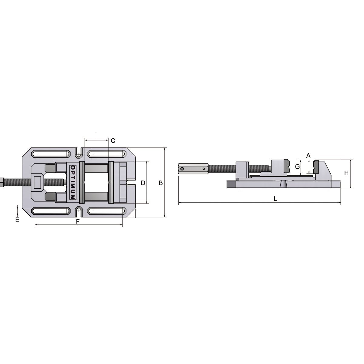 Maschinenschraubstock Optimum BSI 100