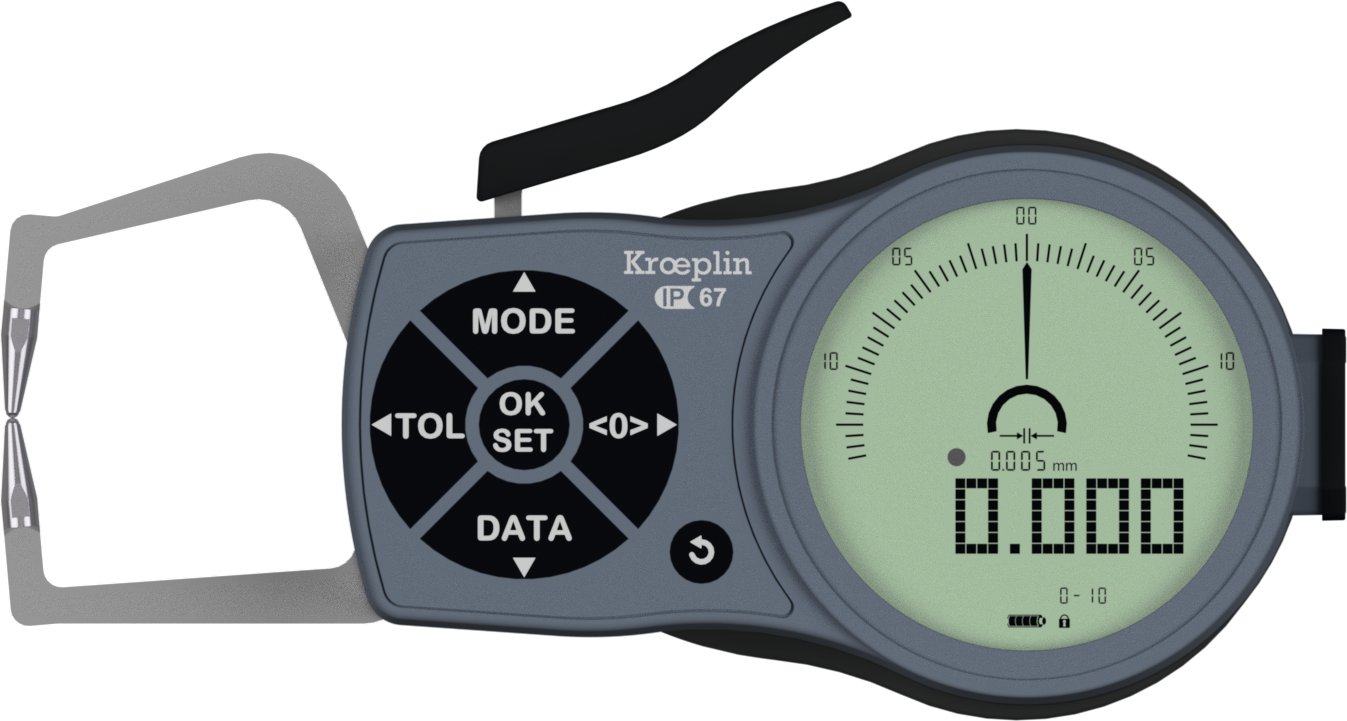 Schnelltaster Digital für Außenmessung mit Zertifikat Abl. 0,005mm MB0-10mm