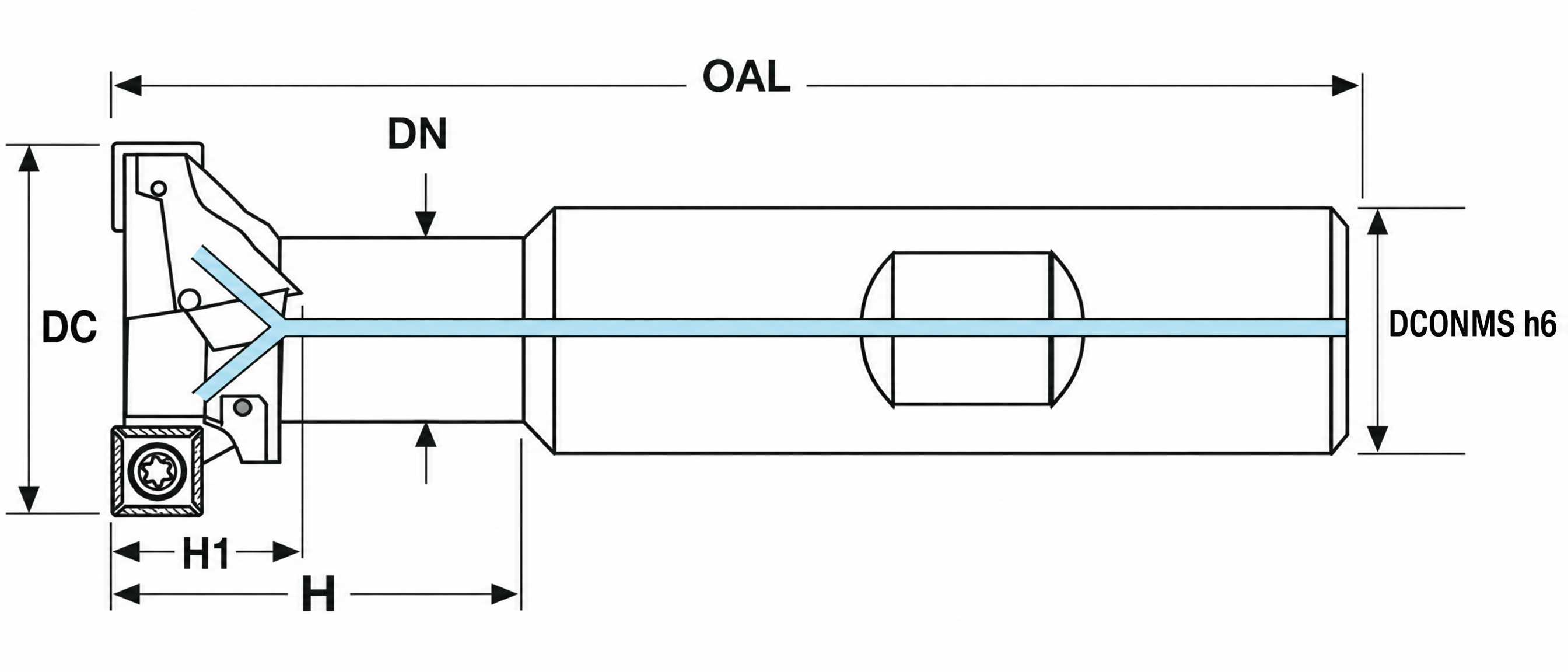 Eyltool Premium Schaft-T-Nutenfräser Z4 IK für WSP SP.T 09T3 Ø 32 × 14 mm
