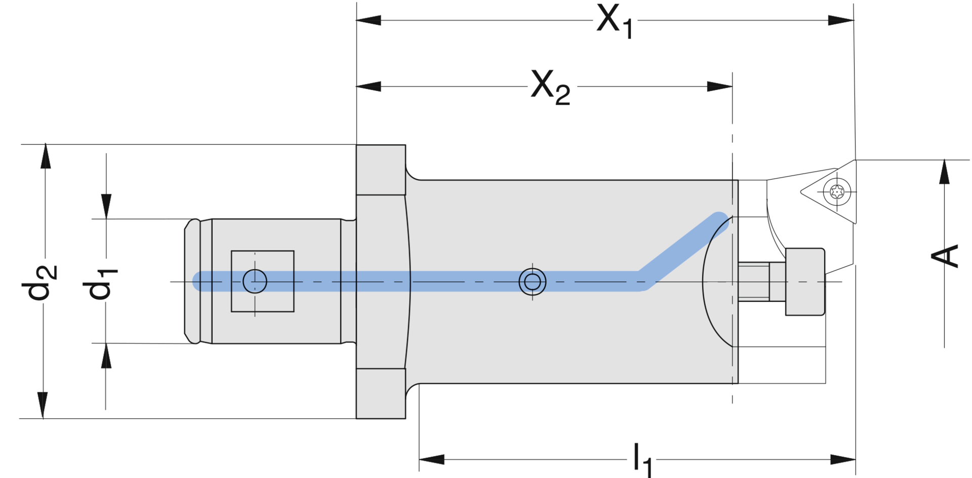 Kerbzahnkörper Ø29-53mm A29-53mm x1=64mm