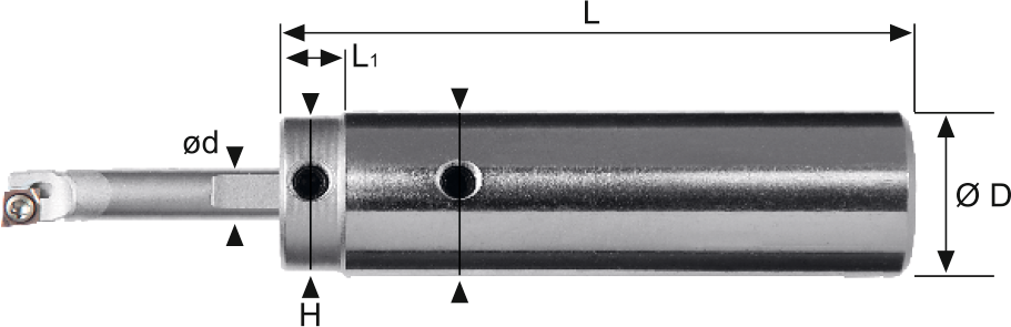 Adapter Minibohrstange IK für 19250... D6mm