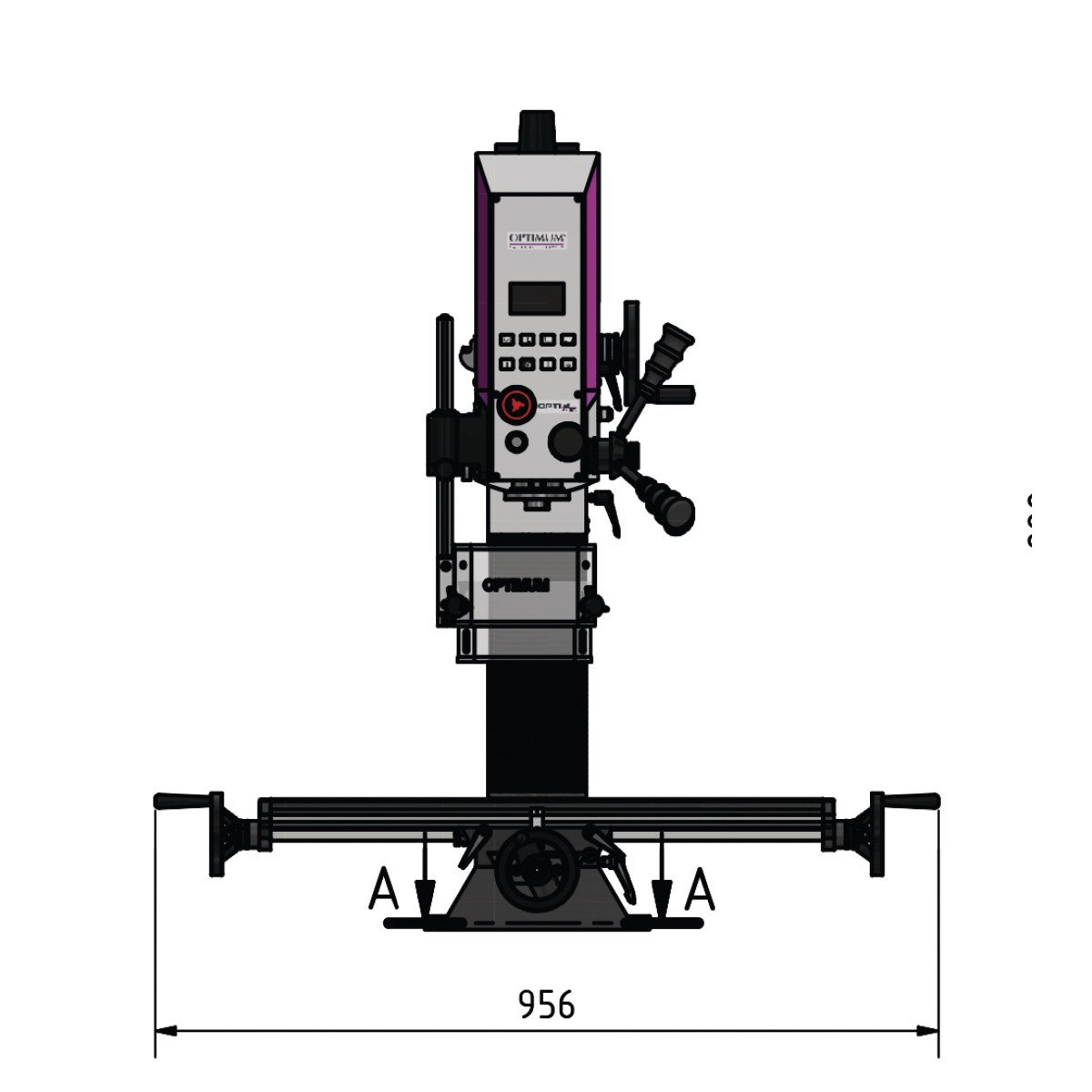 Bohr-Fräsmaschine Optimum OPTImill MH 2DV