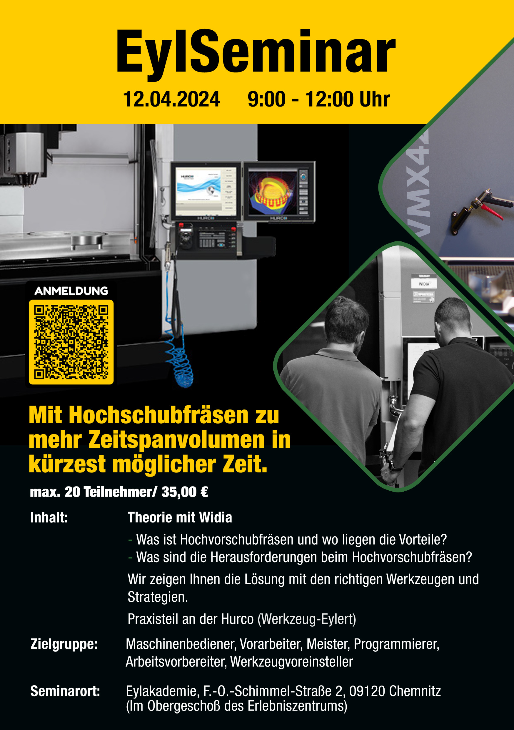 Seminar „Mit Hochschubfräsen zu  mehr Zeitspanvolumen in kürzest möglicher Zeit“