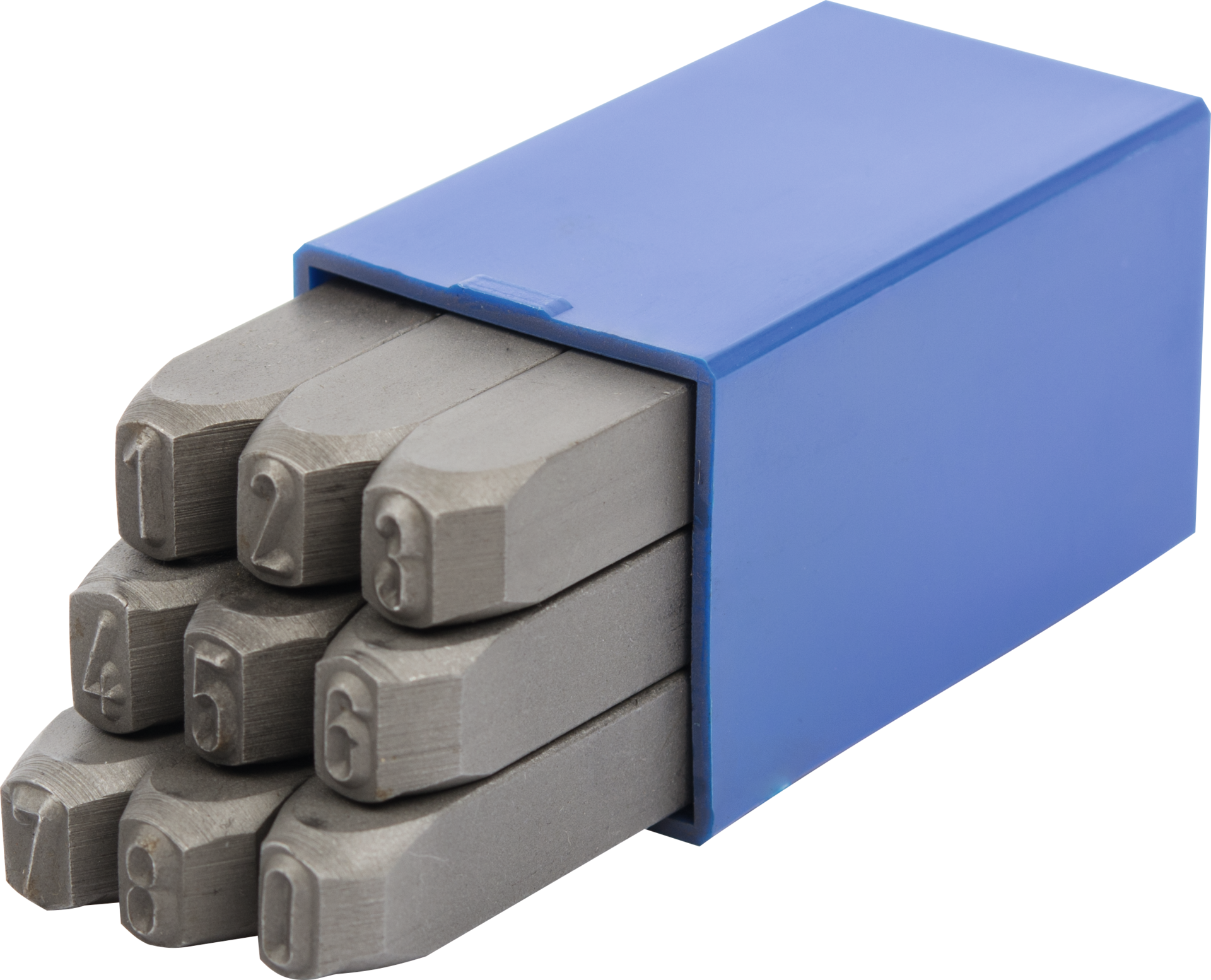 Handschlagstempel Spiegelschrift Schlagzahlensatz 0-9 Schrifthöhe 4mm