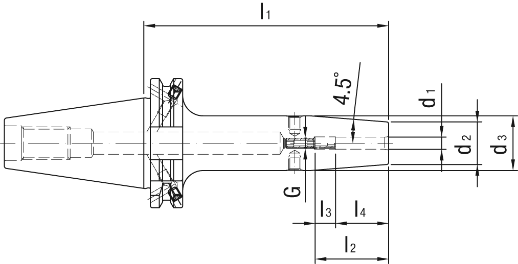 Schrumpffutter SK40 DIN69871 Form AD/B D3mm L80mm