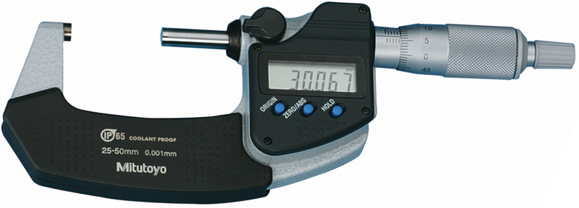 Bügelmessschraube Digital IP65 Digimatic Abl. 0,001mm DIN863-1 mit DA MB25-50mm