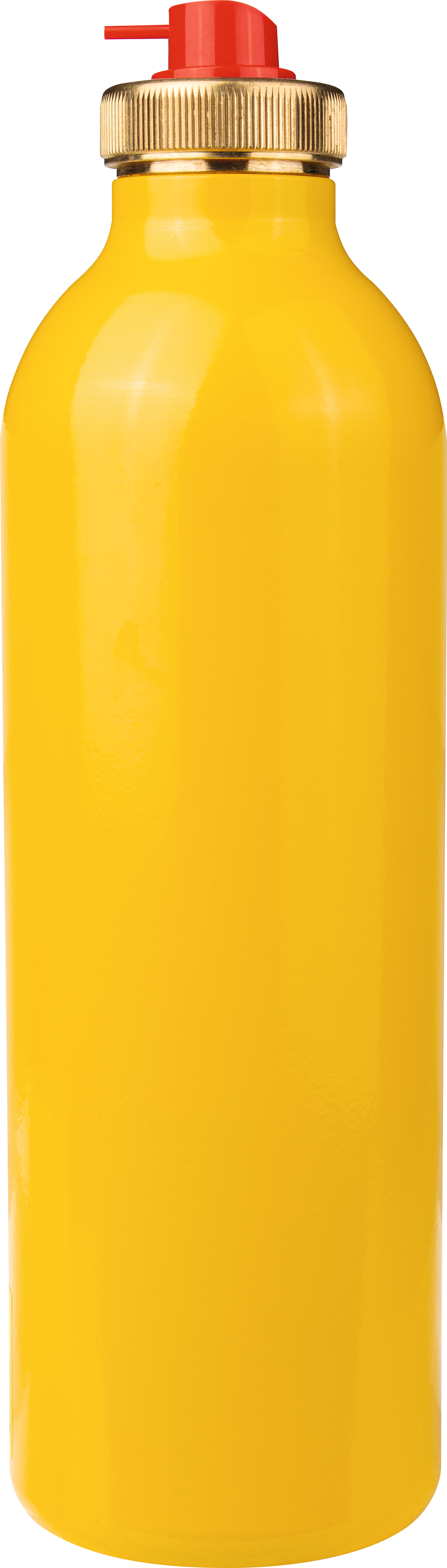 Drucksprühflasche gelb aus Alu für Füllstation Drucksprühflasche gelb aus Alu für Füllstation