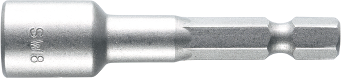 Bit 1/4" Steckaufsatz Sechskant L50mm SW8mm