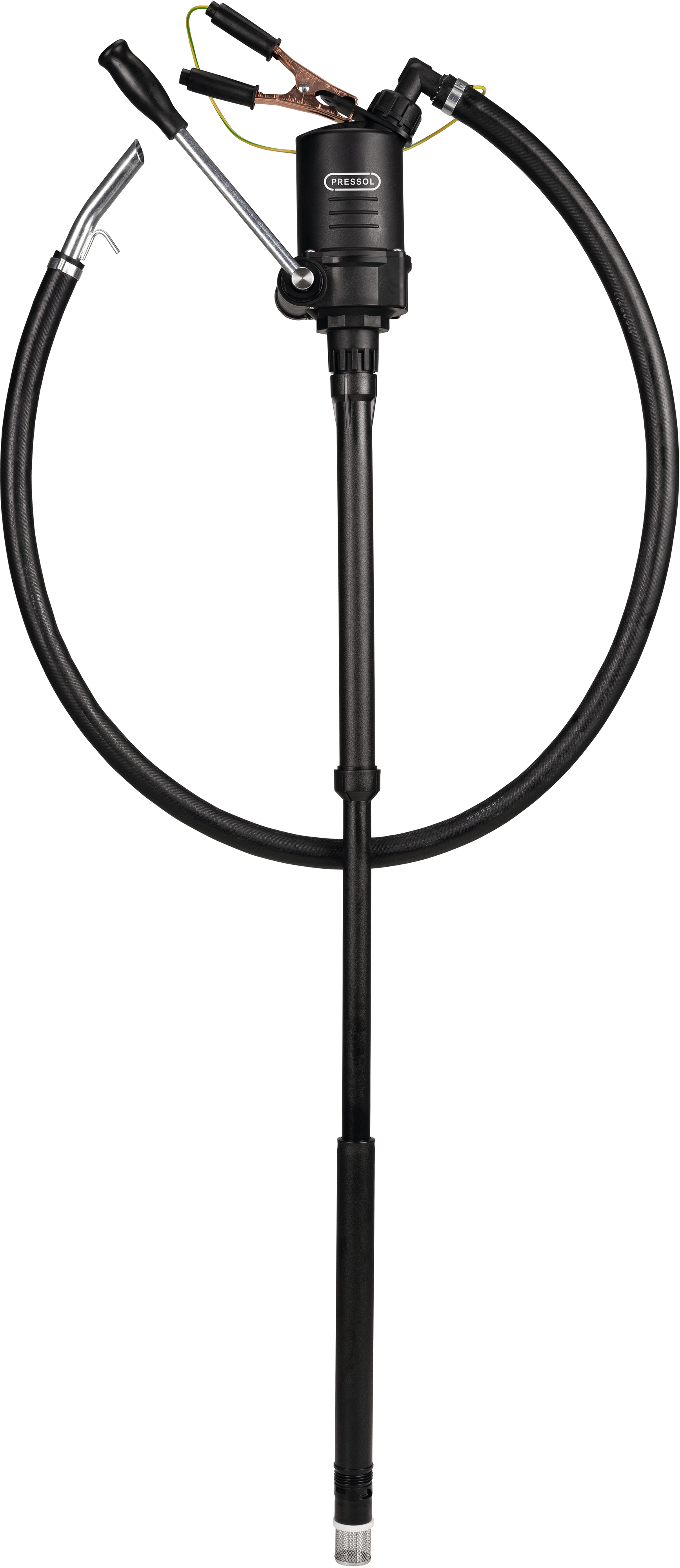 Handpumpe "Benzin" mit Auslaufkrümmer, Abgabeschlauch und Teleskopsaugrohr