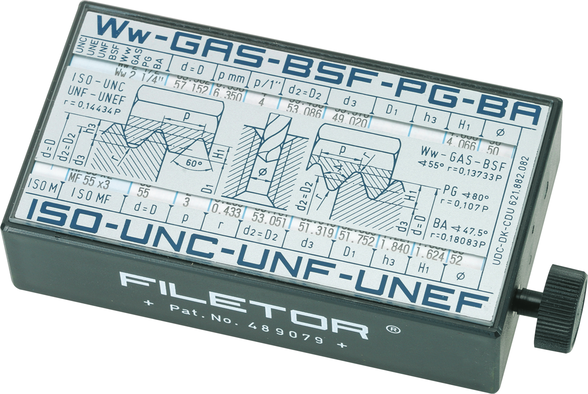 Gewindeanzeiger ISO Filetor L110mm B60mm H30mm Kunststoff