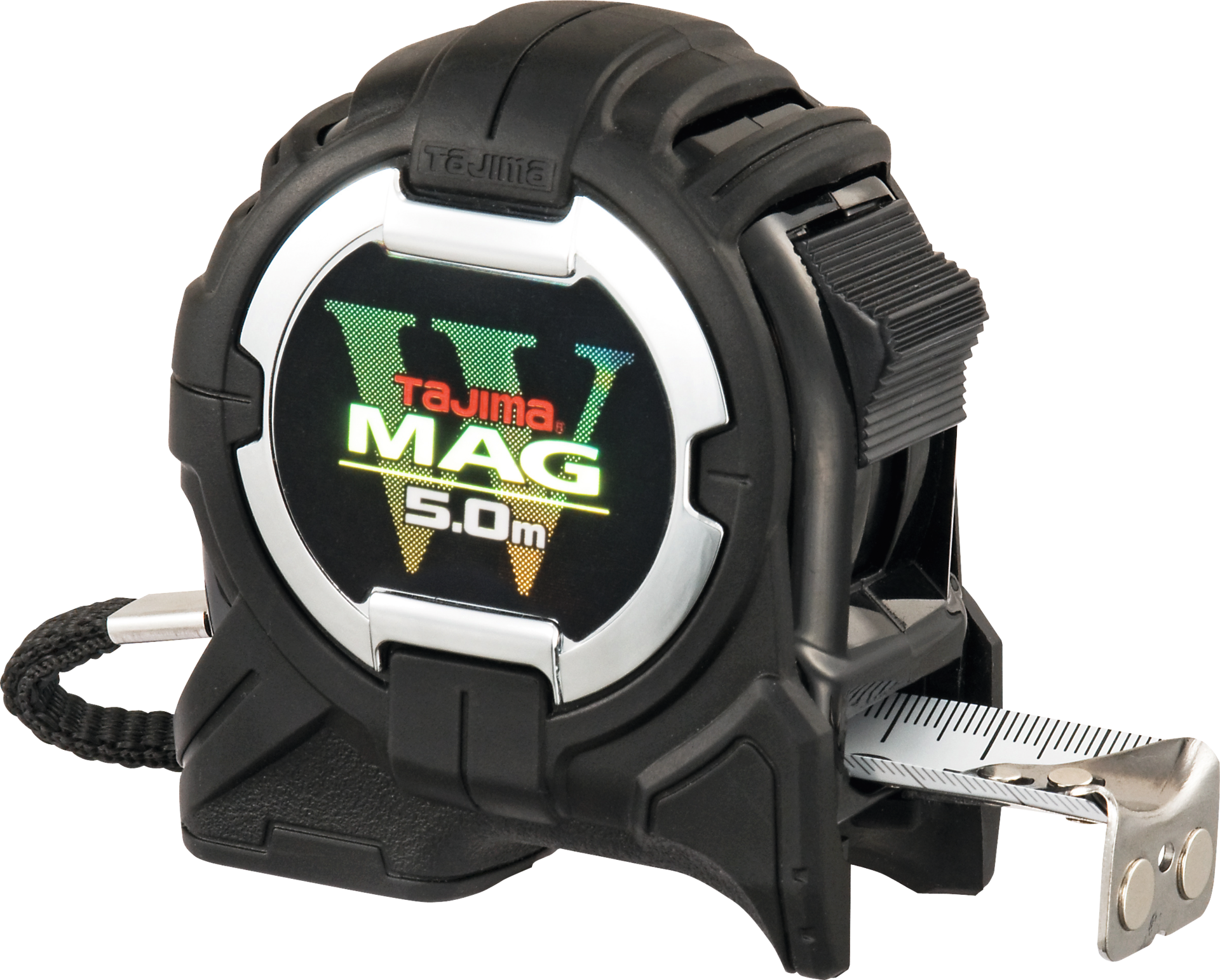 Taschenbandmaß mit magnetischem Endhaken und Sohle W-MAG W-MAG Abl. 1mm EG II mit Magnetschiene & magn. Endhaken B25mm L5m