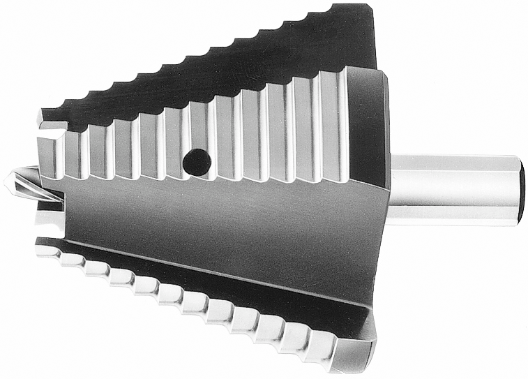 Eyltool Universal-Stufenbohrer HSS mit auswechselbarem Anbohrer Z4 D9-12-15-18-21-24-27-30-33-36mm Gr. 3