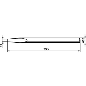 Dauerlötspitze Ersadur 0152KD für Lötkolben 150Watt 5,3mm meißelformig gerade