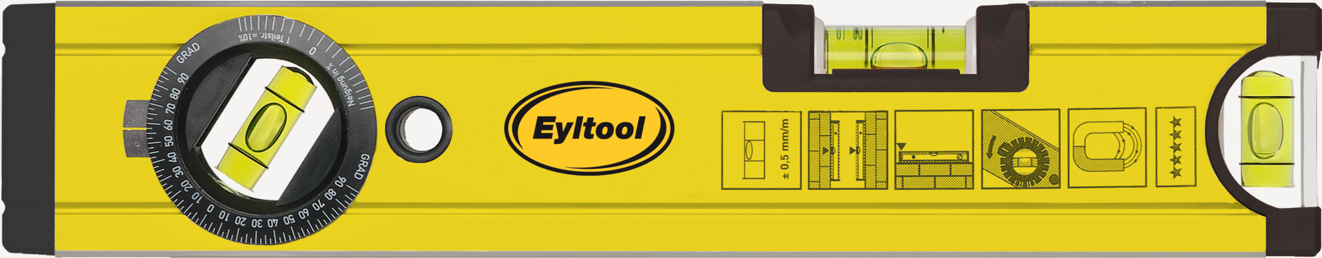 Taschenwasserwaage mit Magnet Supertorpedo L25cm drehbare Winkellib. 2%-Gefällemark. Taschenwasserwaage mit Magnet Supertorpedo L25cm drehbare Winkellib. 2%-Gefällemark.