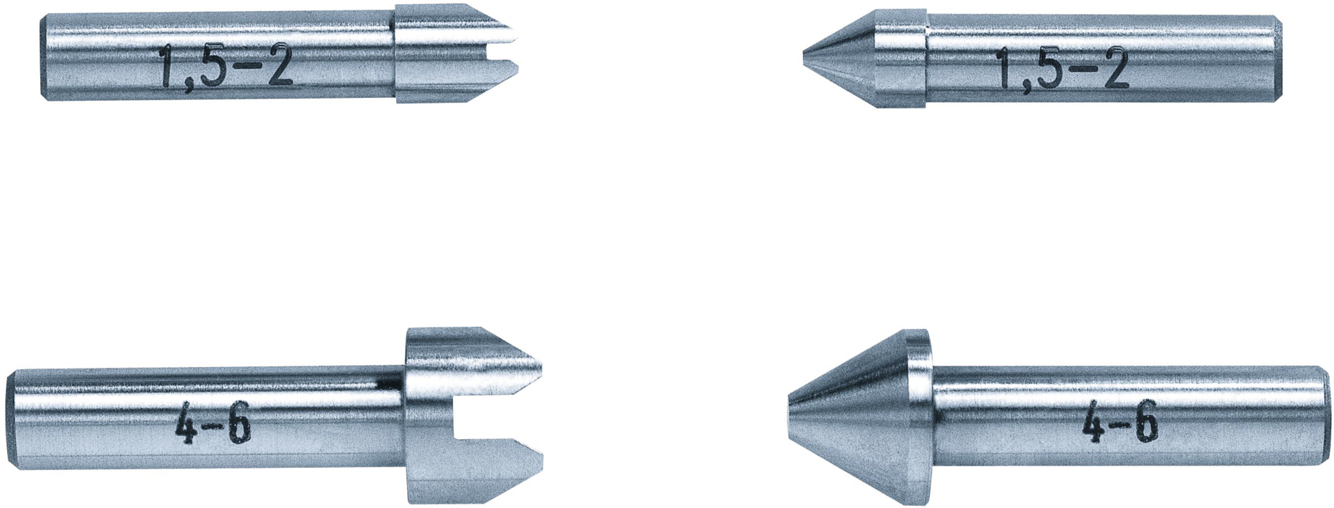 Gewindemesseinsatz-Paar metrisches ISO-Gewinde 60° Schaft 3,5 x 13,5mm Steigung 0,9-1,25