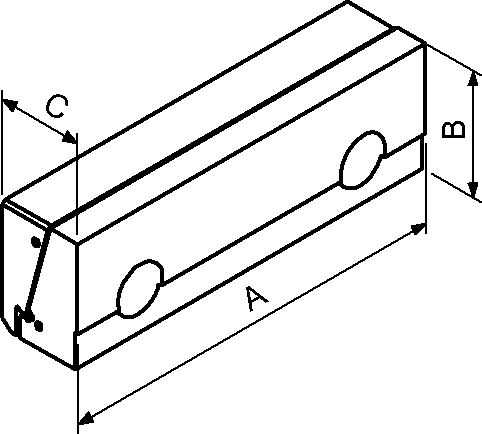 Niederzugbacke Präzision Backenbreite 125mm Präzisionsausführung