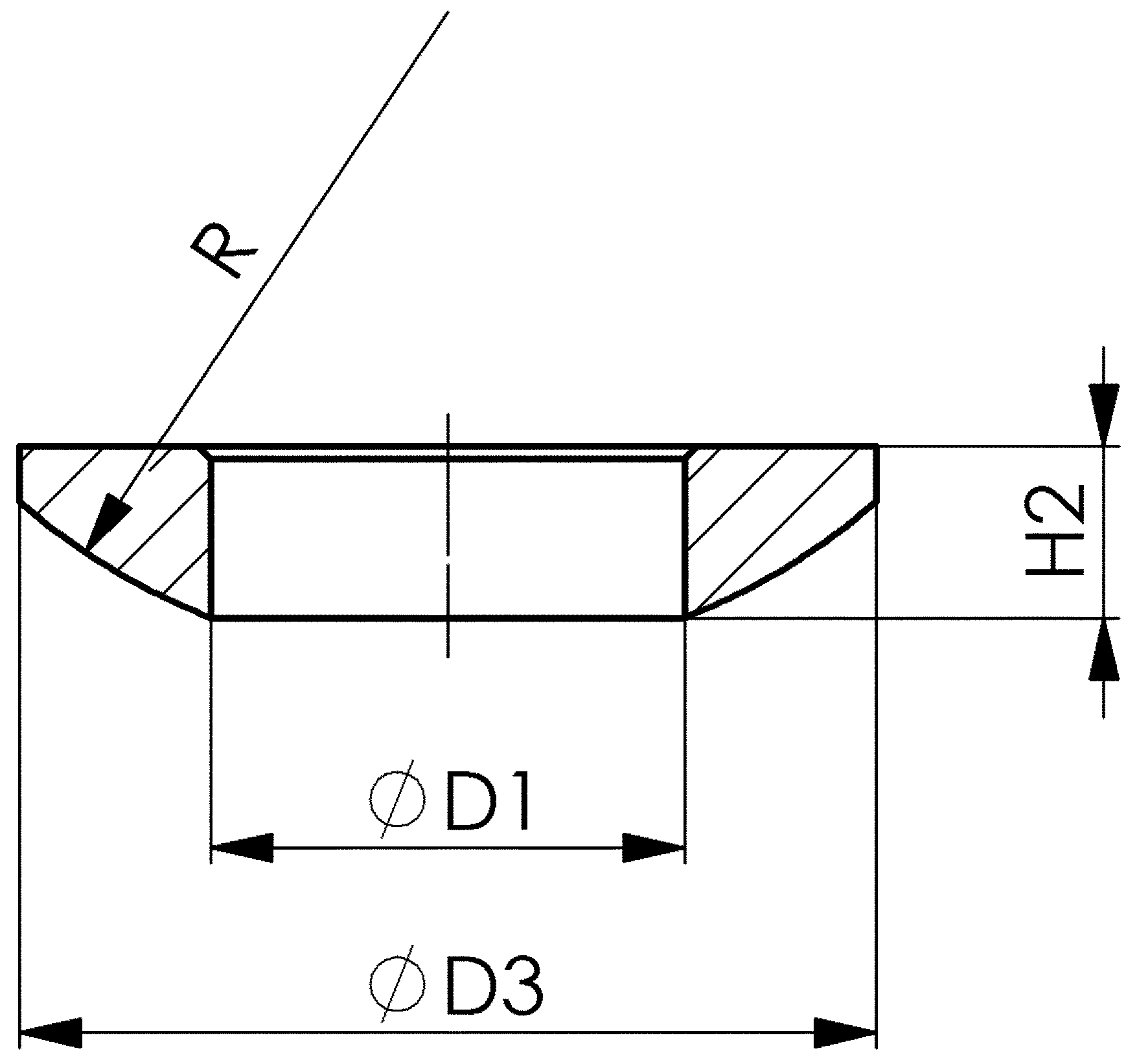 Kugelscheibe für Schraube DIN6319C M24