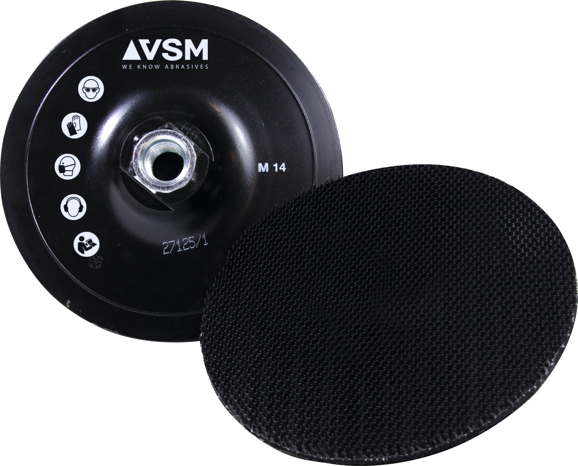 Haftstützteller Klettscheiben Vlies mit Gewinde M14 D115mm Haftstützteller Klettscheiben Vlies mit Gewinde M14 D115mm