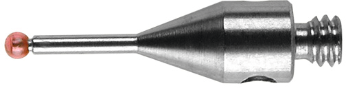 Tasteinsatz Rubin Schaft Nirostahl M2 D1mm L10mm