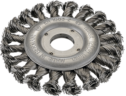 Rundbürste für Winkelschleifer Bohrung 22,2mm Stahldraht gezopft D125mm Rundbürste für Winkelschleifer Bohrung 22,2mm Stahldraht gezopft D125mm