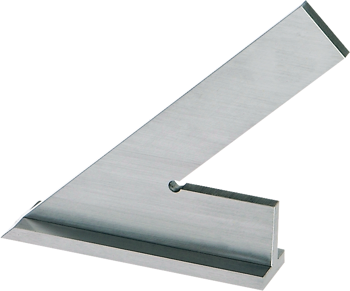 Spitzwinkel mit Anschlag 45° Q20x5mm Werksnorm Spezialstahl L120x80mm
