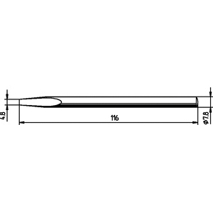 Dauerlötspitze Ersadur 0082KD für Lötkolben 80Watt 4,8mm meißelförmig gerade